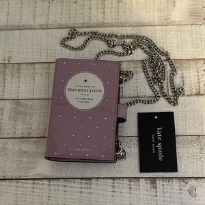 Nwt Kate spade page turner card holder micro crossbody bag